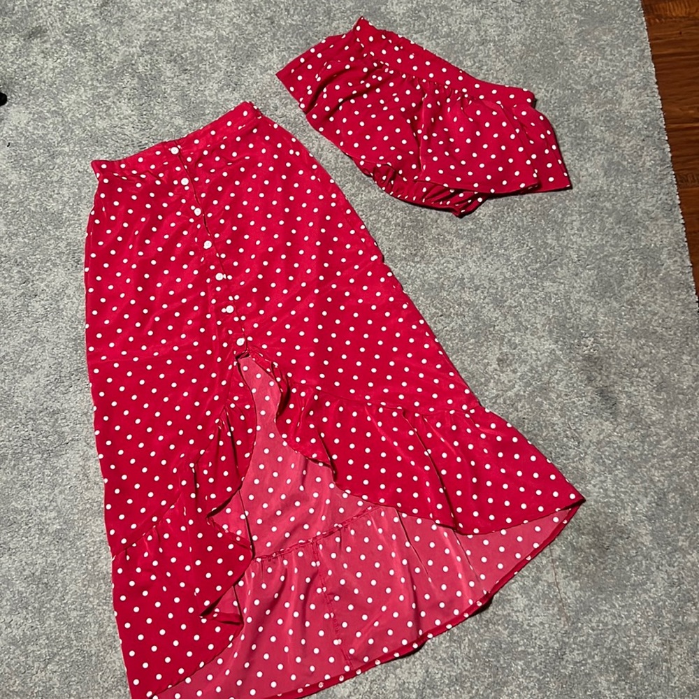 Polka Dot Skirt Set